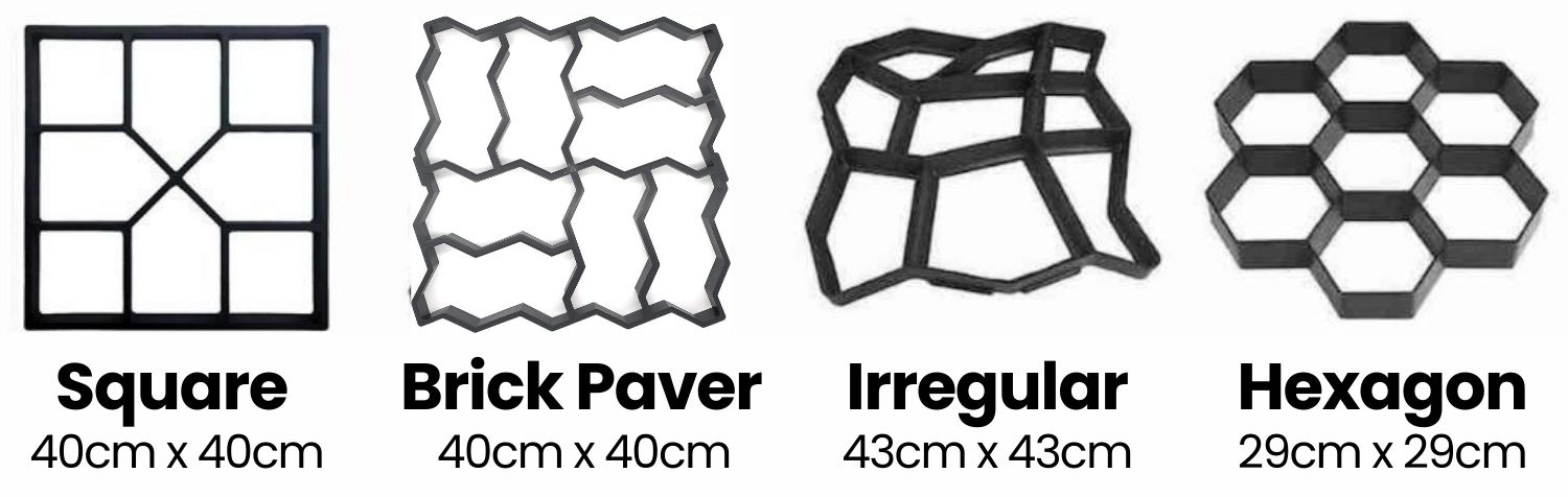 Concrete Paver Mould dimensions and specifications